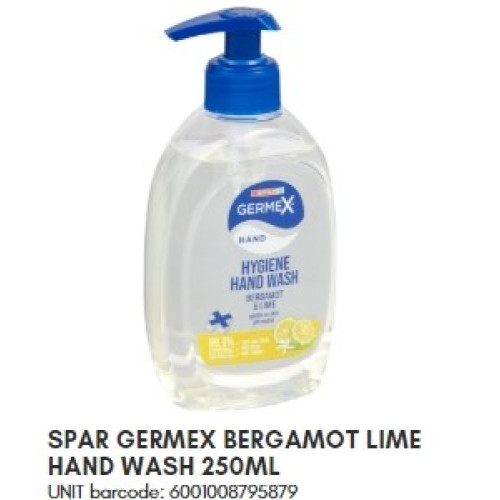 SPAR GERMEX H/WASH BERG LIM 250ML (RF)